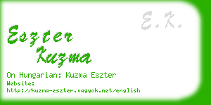 eszter kuzma business card